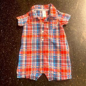 Carter’s 12 month plaid romper.